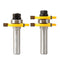 1/2 inch Shank Tongue and Groove Joint Assembly Router Bit Set 3/4 inch Stock Wood Cutting Tool