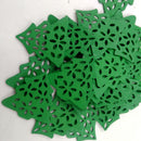 Pack of 50 Green Wooden Xmas Tree Flat Back Buttons Buttons for DIY Crafts Christmas Decoration