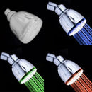 3-Color Changing LED Top Shower Head Temperature Controlled Plastic Overhead Shower Sprayer