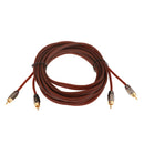 5m Car Audio Stereo Amplifier Speaker RCA Interconnect Cable Wire Coffee