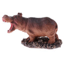 Miniature Cute Resin Hippo Model Figurine Statue for House Office Desk Decoration DIY Ornament
