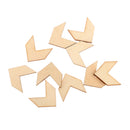Pack of 10 Geometric Arrows Wood Shapes Charms for DIY Woodcrafts 2.3*2.5cm
