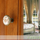 32mm Ceramic Cabinet Door Drawer Round Handle Pull Knob Marbling