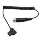 D-Tap Male to Female 4-Pin XLR Cable Coiled for Power Supply Battery Adapter