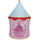 Folding Printed Mongolia Pop Up Playhouse Princess Castle Tent Ball Pit Kids Summer Camping Hiking Toy Pink