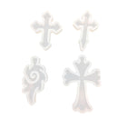 4 Pieces Cross Jewelry Pendant Making Mold Silicone Mould Tool for DIY Art Craft
