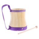 Kids Children Wooden Hand Drum Musical Toy Percussion Instrument with Mallet
