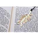 Golden Creative Palm Tree Leaf Metal Clip Bookmark Marker Reading Favor Gift