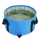 Multifunctional Collapsible Wash Basin Water Bucket w/ Bunch pocket Blue