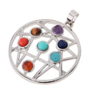 Colorful Gemstone Seven Star Group 7 Stone Chakra Charm DIY Pendant for Necklace Crafts Jewelry