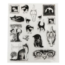 Crystal Rubber Stamp Seal Cat Theme for Card Making Scrapbooking DIY Album Decor