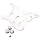 Chrome Mirror Style SSS Pickguard Scratch Plate with 1V2T Guitar Control Knobs for Fender Strat ST Guitar