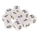 10Pcs 0 1 2 Numerals 16mm Dices Set for Dice or Math Games Party Pub Bar Toy