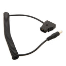 Coiled D-Tap Male to DC 5.5x2.5mm Cable for DSLR Power V-Mount Anton Battery