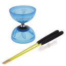 Pro Triple Bearing 4inch Diameter Blue Chinese Yoyo Diabolo Toy Set with Metal Sticks and String