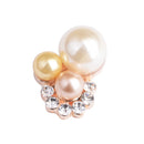 10 Pieces Flower Crystal Pearl Rhinestone Button Flatback Hair Bow DIY Craft Decor