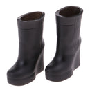 Doll Accessories Plastic Black Boots Slipsole Shoes Beautiful Girl Kids Clothes Gift