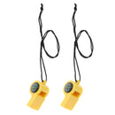 2Pcs Multifunctional 2 in1 Emergency Survival Gear Whistle Compass With Lanyard for Outdoor Camping Hiking