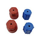 4 Pieces AC Air Conditioning Service Port R134a Side Air Conditioner Cap 13mm Blue & 16mm Brown Conversion Kit