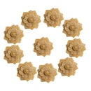 10 Pieces Artificial Silk Rose Flower Heads Shiny Gold Fabric Floral DIY For Scrapbooking Wedding Home Flower Wall Background Decoration