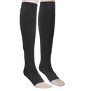Pair Of Zippered Compression Leg Support Fatigue Reliever Socks Black S