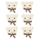 6 Pieces Lovely Beige Bear DIY Craft Costume Embellishments Wedding Baby Shower Decoration