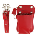Professional Salon Barber Tools Genuine Real Leather Hair Cutting Scissors / Shears Cases / Holster / Bag / Pouch With Waist Shoulder Belt Red