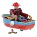 Retro WindUp Rowing Boat w/ Key Clockwork Metal Tin Toys Collectible Gifts-B
