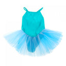 Kids Girls Fashionable Fairy Dress Ballet Ballerina Gymnastic Dancewear Costume Straps Tutu Dancing Leotard 5-6Years - Blue