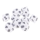 10 pieces 10 Sided Dice D10 Polyhedral Dice for Dungeons and Dragons Party Table Games White