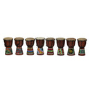 Solid Mahogany Djembe Bongo African Style Drum Novelty Hand Percussion 18 x 12.7cm
