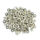 100 Piece Tibetan Silver Alloy Filigree Flower Beads Cap End Spacer Beads Jewelry Making Findings Accessories 9x6mm