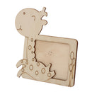 Unfinished Wood Photo Frames Giraffe Design Wooden Picture Frame for Kids DIY Craft