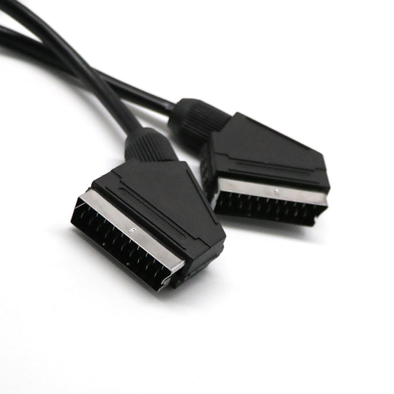 Scart Cable 21-pin 1.5m TV DVD VCR Audio Video Lead Fully Wired Male to male