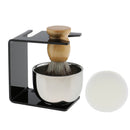 4 In 1 Men's Barber Shaving Travel Kit Straight Shave Brush Stand Bowl Shaving Soap Set