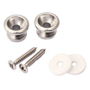 2 Pcs Metal Guitar Strap Lock Button with Mounting Screws for Acoustic Electric Guitar Parts