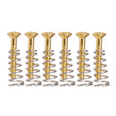 6 Pcs of Set Electric Guitar Single Coil Pickup Frame Fixing Screws Springs Musical Instrument Accessory