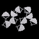 10 Pcs Rhinestone Alloy Charms Pendants DIY Earring Bracelet Jewelry Makings