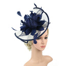 Women Wedding Bridal Fascinator Feather Large Hair Clip Accessory Black