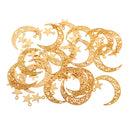50 Packs DIY Retro Alloy Moon Star Connectors Charms Pendants Jewelry Making
