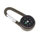 3 In 1 Multi Tool Carabiner Buckle w/ Compass Keyring Thermometer