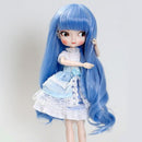 Blue Long Curly Wig Wavy Full Hairpiece for 1/6 Scale BJD SD BB Girl Dolls