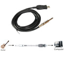 9.8FT Guitar Audio Cable Bass 1/4'' USB TO 6.3mm Jack Connection Instrument Cable for Windows XP or Vista, Windows 7 PC