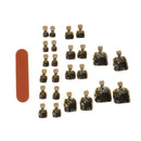 24pcs Metallic Toe Nails Full Cover Pedicure Artificial Nail Art Tips with Tool -