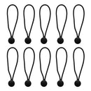10 pcs Clothes Bag Zip Puller Zipper Replacement Slide Fastener Rope String Black