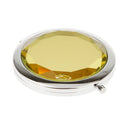 Portable Round Makeup Mirror Overall Viewing Detail Makeup Travel Accessory Beauty Supplies Cosmetic Tool Yellow
