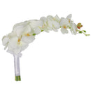 Elegant Cascade Waterfall Bouquet Wedding Bridal Artificial Silk Flower Calla Lily Orchids Hand Tied Flower Decoration