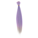 Doll DIY Straight Hair 25cm x100cm - For Arts and Crafts Doll Making Supplies -Purple