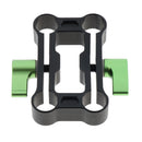 4 Holes Rod Offset Raiser Clamp for 15mm Dslr Rig Rail Shoulder Support Pad