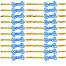 Set Of 20PCS Twist Ties Candy Bag Cake Props Wedding Birthday Party Supplies Blue With White Dots